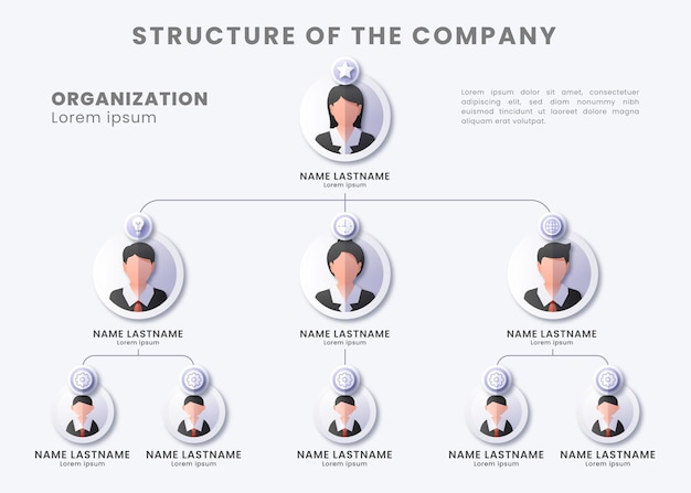 Infographie De L'organigramme De Style Papier