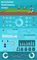 Vecteur gratuit infographie people sport