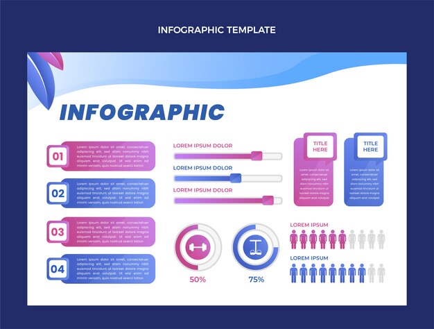 Infographie de remise en forme dégradée