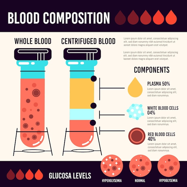 Infographie De Sang Plat