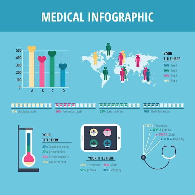 Vecteur gratuit infographie de santé médicale