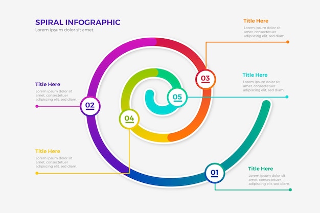 Vecteur gratuit infographie en spirale