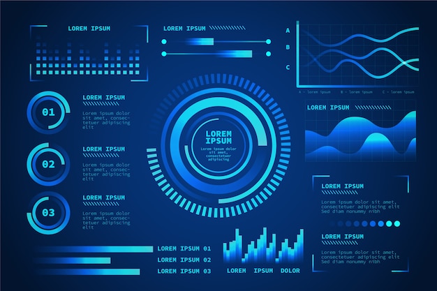 Vecteur gratuit infographie de la technologie futuriste