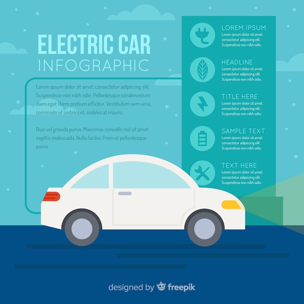 Infographie De Voiture électrique