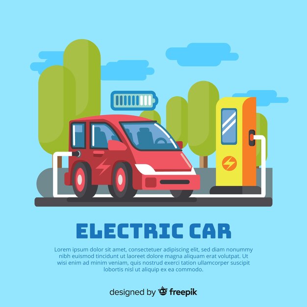 Infographie de voiture électrique