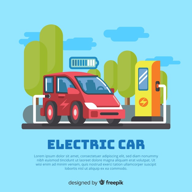 Infographie de voiture électrique