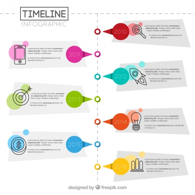 Vecteur gratuit infographique géométrique du calendrier