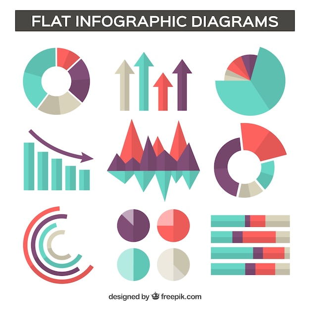 Infographique Plat Avec Des Tons Froids