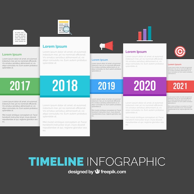 Infographique Timeline Dans Le Style Abstrait
