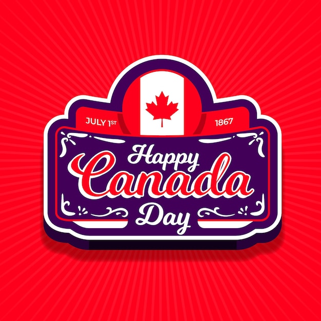 Insigne De Célébration De La Fête Du Canada