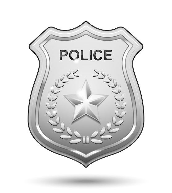 Insigne de police isolé