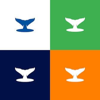 Inspiration de conception de logo vectoriel de queue de baleine