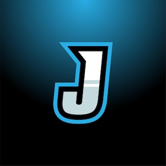 Inspiration du modèle de conception de logo initial j gaming esport