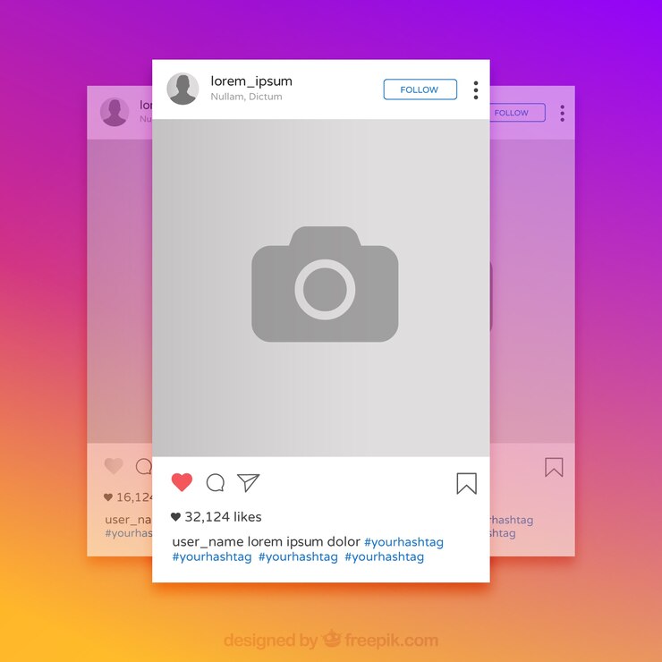 Vecteur gratuit instagram cadre coloré