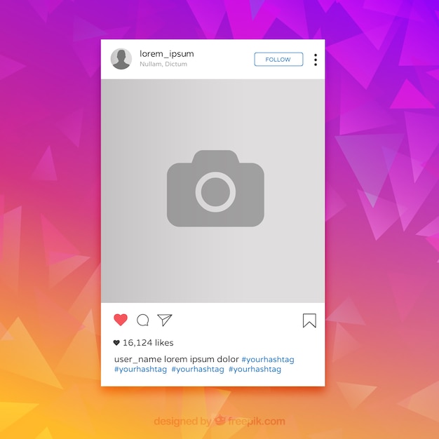 Vecteur gratuit instagram cadre coloré