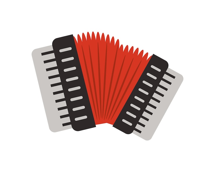 Vecteur gratuit instrument d'accodrion allemand