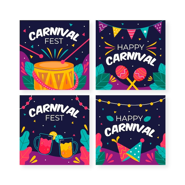 Instruments De Musique Carnaval Instagram Post Collection