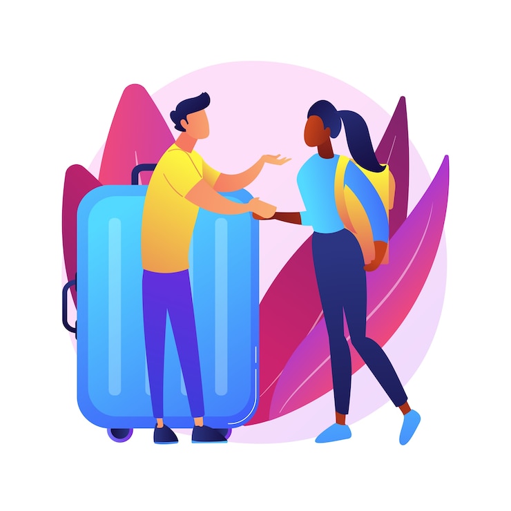 Vecteur gratuit intégration de l'illustration de concept abstrait de migrants. la société a accepté les migrants