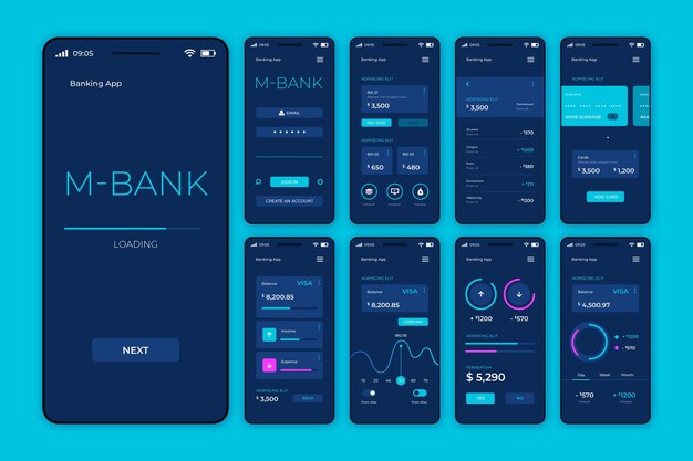 Interface d'application bancaire