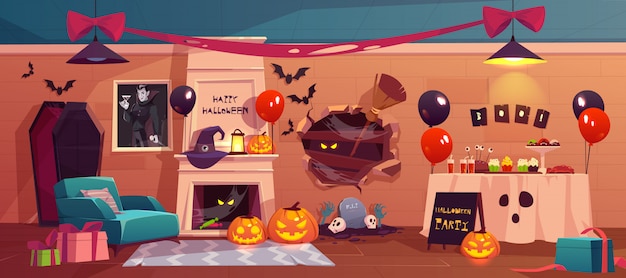 Intérieur D'halloween Pour La Fête