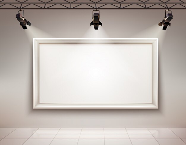 Intérieur de la salle de la galerie