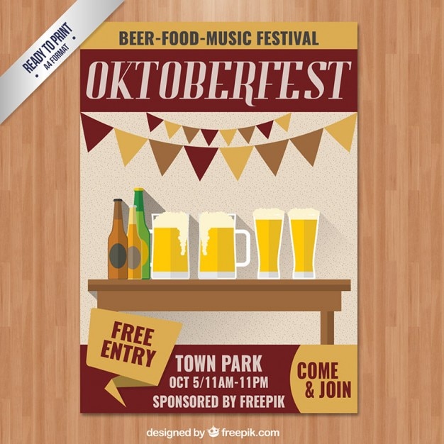 Invitation D'affiche Oktoberfest