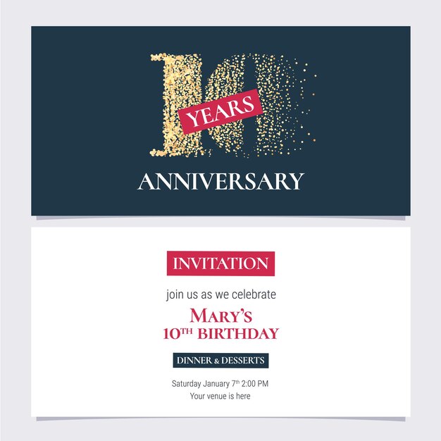 Images Anniversaire 10 Ans Vecteurs Photos Et Psd Gratuits