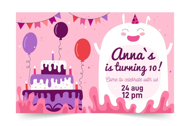 Invitation D'anniversaire Pour Enfants