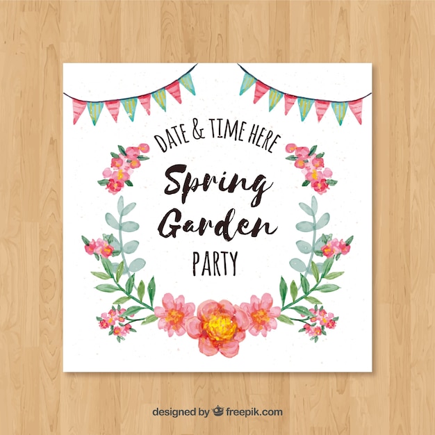 Invitation De Fête De Jardin De Printemps