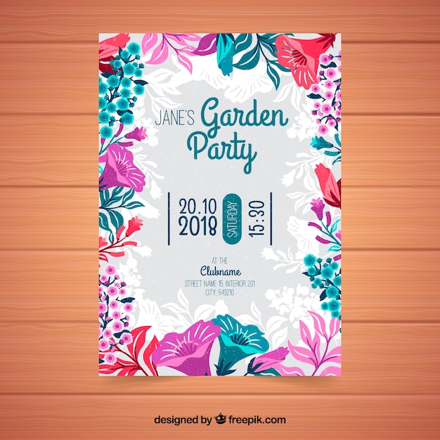 Invitation De Fête De Jardin De Printemps