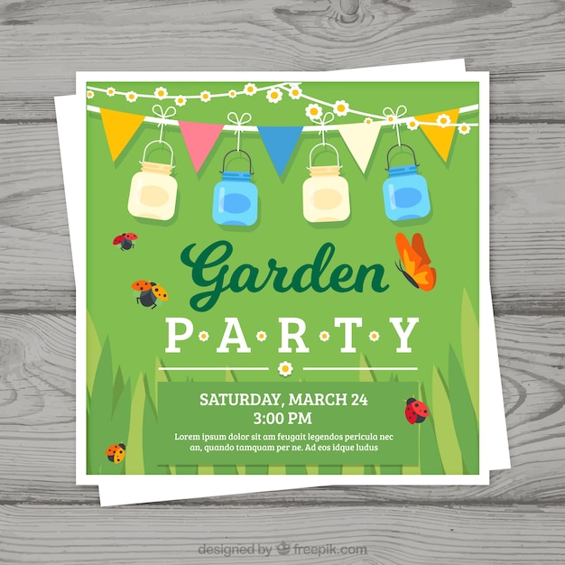 Invitation De Fête De Jardin