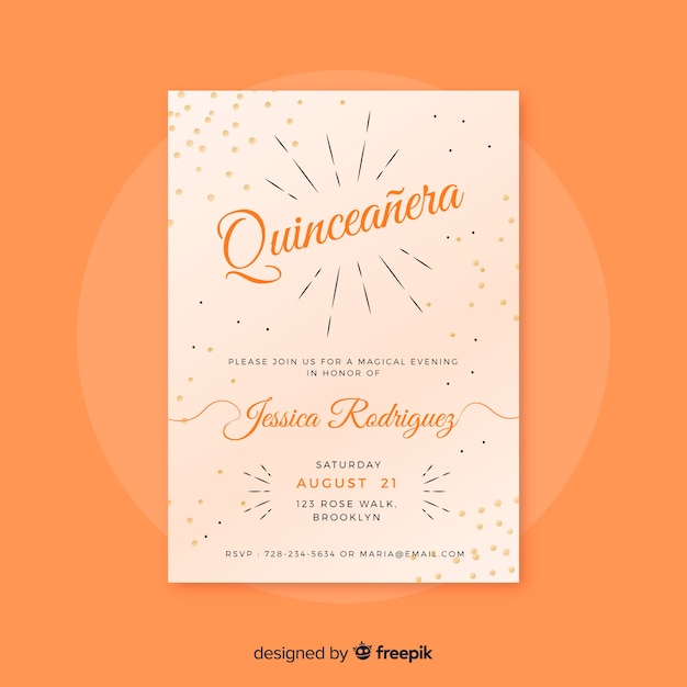 Invitation à La Fête Quinceañera