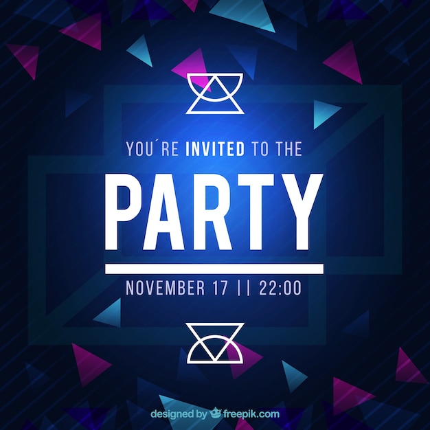 Invitation à La Fête Avec Des Triangles