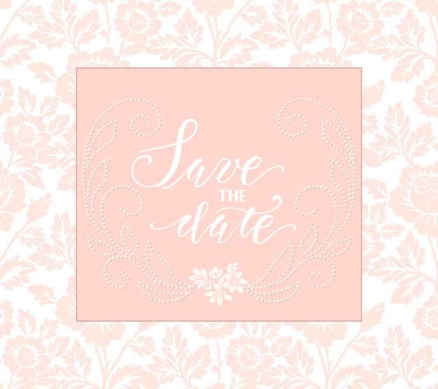 Vecteur gratuit invitation de mariage et carte d'annonce avec des illustrations florales.