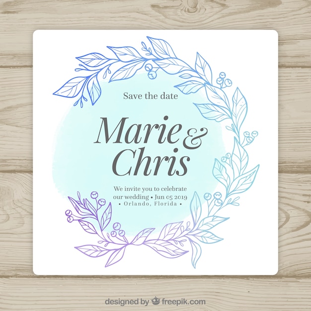 Invitation De Mariage Dans Le Style Vintage