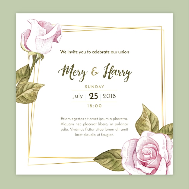 Invitation De Mariage élégant