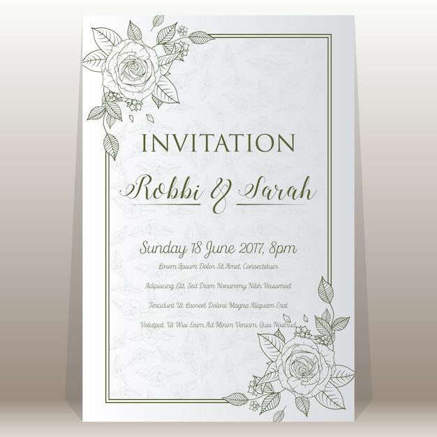 Invitation De Mariage Floral