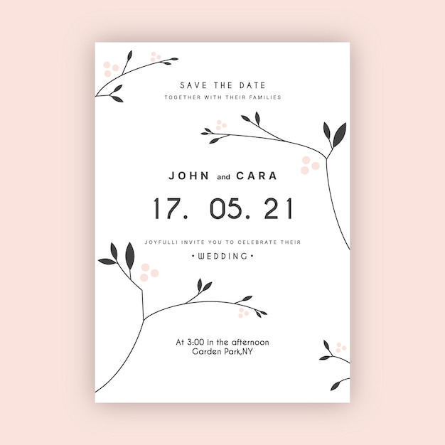 Invitation De Mariage Minimaliste