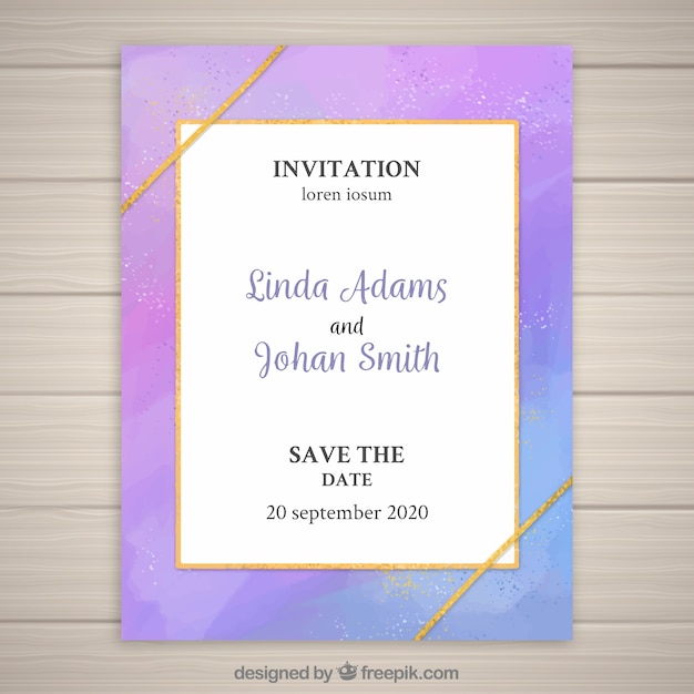 Invitation De Mariage Moderne Et Colorée