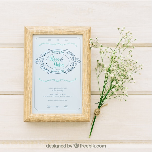 Invitation de mariage ornementale