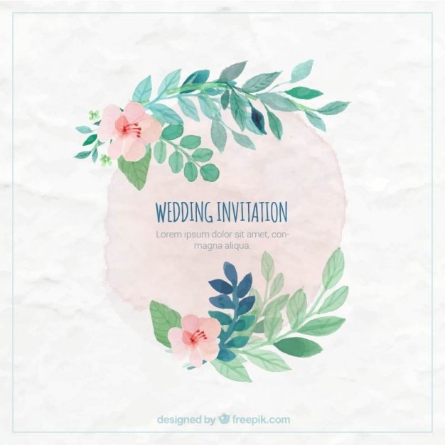 Invitation De Mariage Peinte à La Main