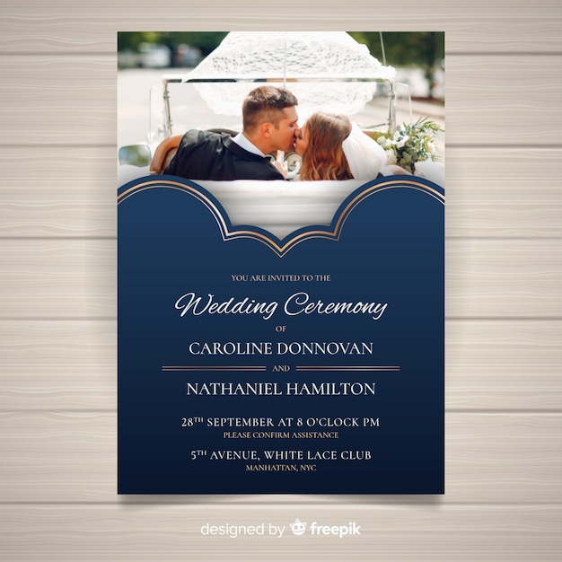 Invitation De Mariage Avec Photo