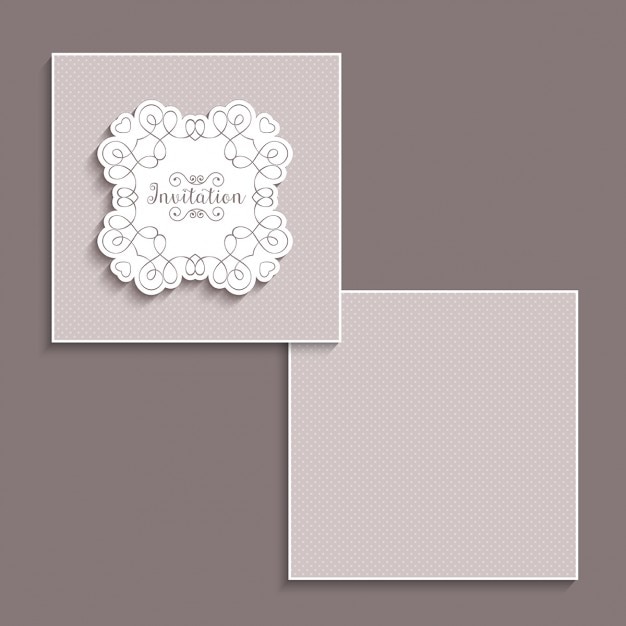 Vecteur gratuit invitation de mariage vintage