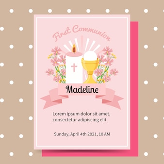 Premier Modele D Invitation De Communion Vecteur Gratuite Premier Modele D Invitation De Communion Vecteur Gratuite