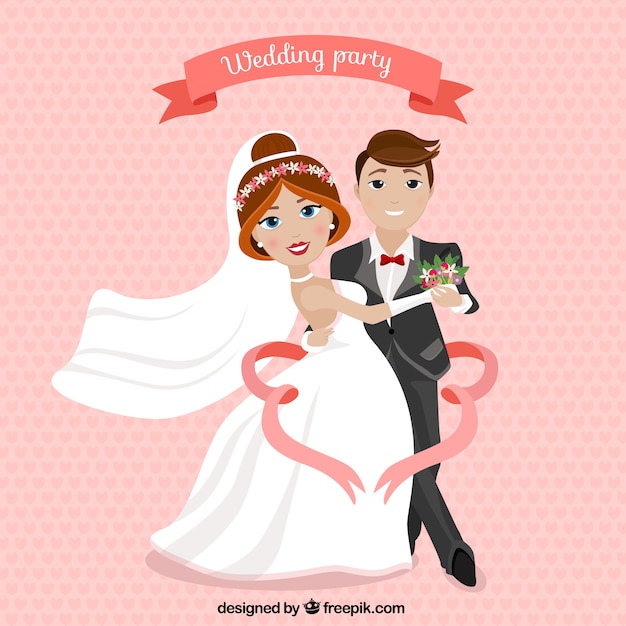 Vecteur gratuit invitation wedding party