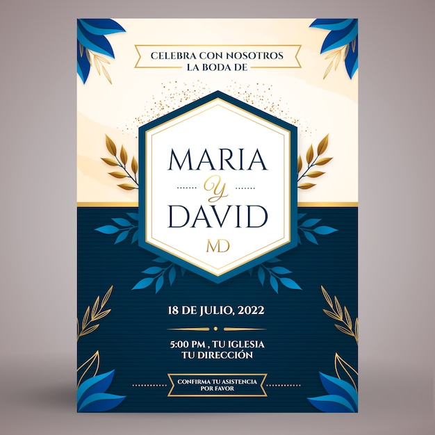 Invitations De Mariage Dégradées En Espagnol