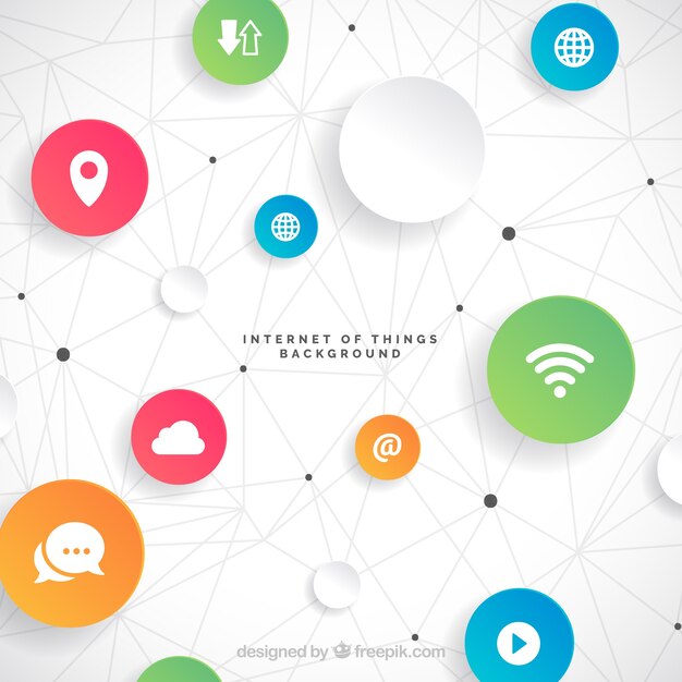 Iot Background Design | Vecteur Premium