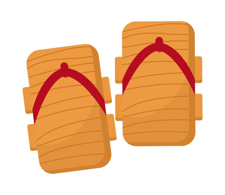 Vecteur gratuit japon geta traditionnel