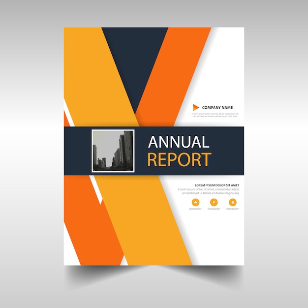Vecteur gratuit jaune créatif rapport annuel modèle de couverture du livre