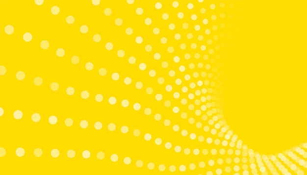 Vecteur gratuit jaune avec motif de points de cercle